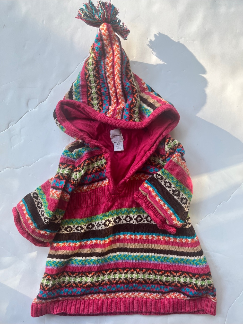 Baby Gap size 0-3 months Girls' Pink Multi-Colourd sweater dress
